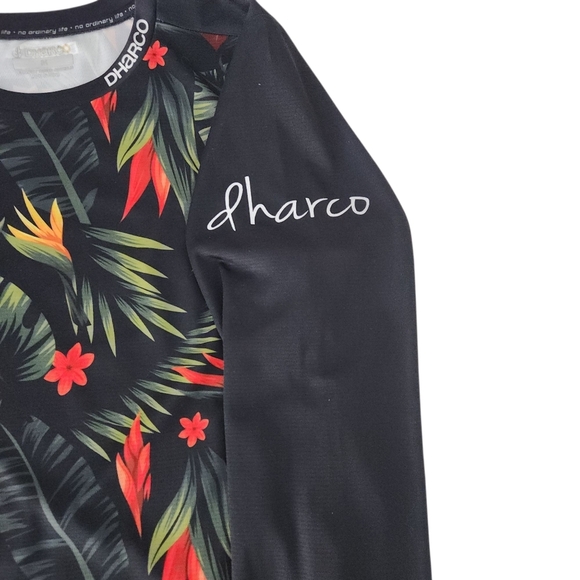 DHARCO Women's Floral tropical MTB mountain bikeJersey Long Sleeve m - Picture 6 of 16